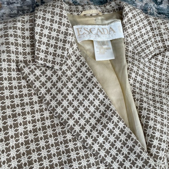 Vintage Escada double breasted front woven blazer jacket - Picture 10 of 11